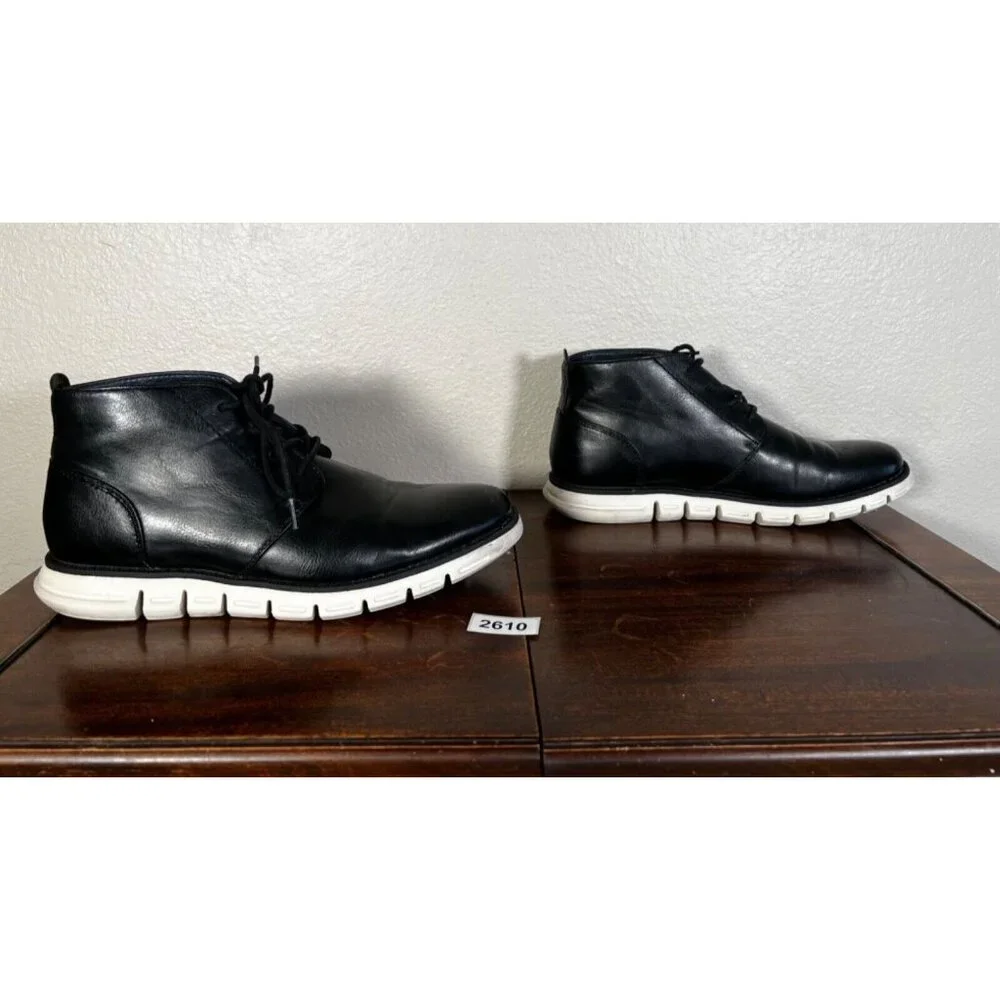 Nine West Hardey Men’s Chukka Boot Sz 9.5 Black Boots Colorblock Eur 42-43 - Picture 2 of 9